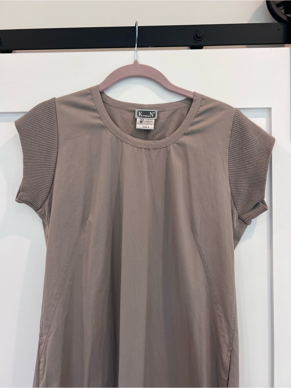 Kristensen Du Nord Dress Taupe Cocoon Midi Dress Italian Dress size 2 - Picture 6 of 7